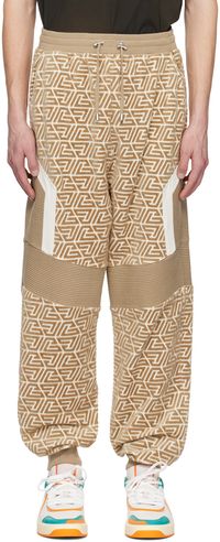 Balmain Pantalon de détente Pyramid kaki à monogrammes