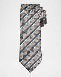 Men's Stripe Jacquard Silk Tie
