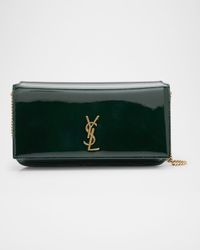 YSL Phone Holder Crossbody Bag in Patent Leather