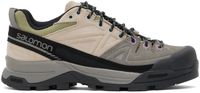 Salomon Gray & Khaki X-Alp Leather Sneakers