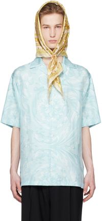 Versace Blue Barocco Shirt