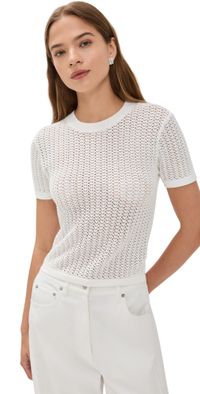 Joe's Jeans The Crochet Baby Tee Ecru XL