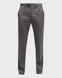 Men's Solid Wool Trousers