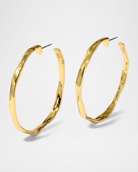 Brut Gold Skinny Hoop Earrings