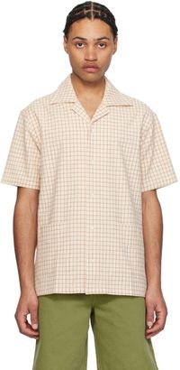 Drôle De Monsieur Beige 'La Chemise Carreaux' Shirt