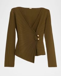 Collette Long Sleeve Fixed Wrap Top
