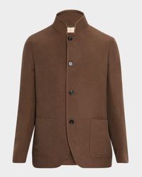 Men's Spagna Linen and Silk Single-Breasted Jacket