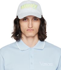 Versace Blue Baseball Denim Cap
