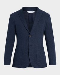 Men's Houndstooth Two-Button Jacket