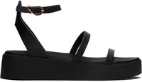 Ancient Greek Sandals Black Nassida Sandals