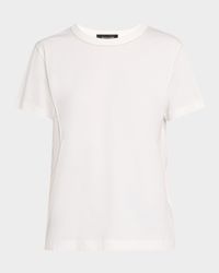 Chain-Trim Crewneck Cotton T-Shirt