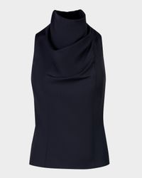 Funnel Neck Sleeveless Top