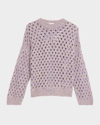 Sparkling Cashmere Mohair Crewneck Sweater