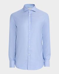 Men's Woven Oxford Spread-Collar Sport Shirt