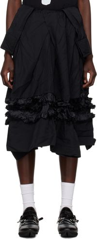 Black Comme des Garçons Black Frills Maxi Skirt