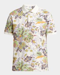 Men's Floral Palm Paisley Polo Shirt