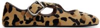 ALAÏA Brown & Black Criss Cross Ballerina Flats