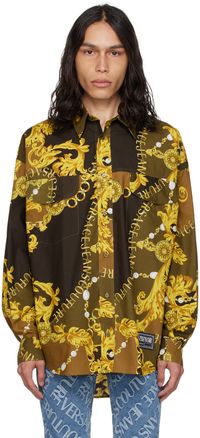 Versace Jeans Couture Khaki Chain Couture Shirt