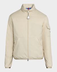 Men's Nylon Jacket with Stowaway Hood