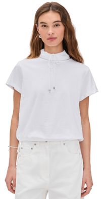 Simonett High Neck Drawstring Tee White L