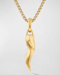 Men's Cornicello Pendant in 18K Gold, 30mm