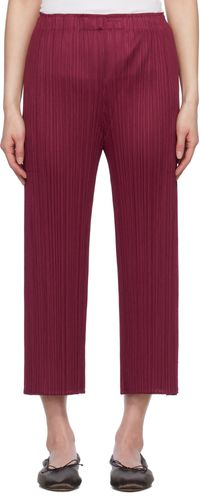 PLEATS PLEASE ISSEY MIYAKE Burgundy Monthly Colors March Trousers