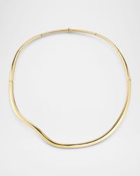 Julian 18K Yellow Gold Wave Necklace, 15"L