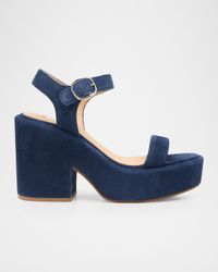 Iman Corduroy Suede Platform Sandals