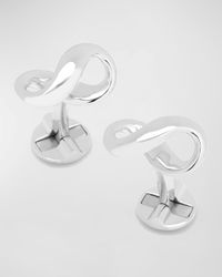 Men's Sterling Silver Infinity Cufflinks