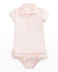 Cupcake Ruffle Hem Polo Dress With Bloomers, Size 6M-18M