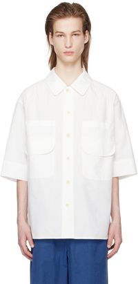DOCUMENT White Double Pocket Shirt