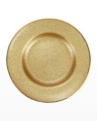 Metallic Glass Gold Salad Plate