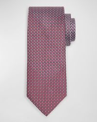 Men's Chevron-Print Silk Tie