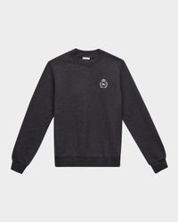 Boy's Logo Crest Patch Crewneck Sweatshirt, Size 8-14