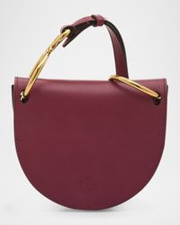 Consuelo Ring Flap Leather Crossbody Bag