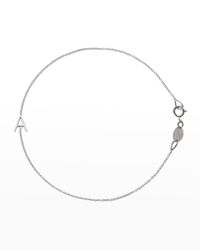 14k White Gold Letter Bracelet