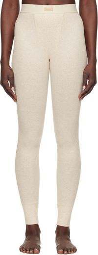 SKIMS Beige Cotton Rib Leggings