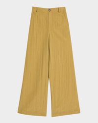 Mid-Rise Relaxed Wide-Leg Pants
