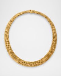 18K Yellow Gold Via Ornato Chicco Chain Necklace, 14mm