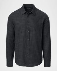 Men's Tomlin Cotton Crosshatch Button-Down Shirt
