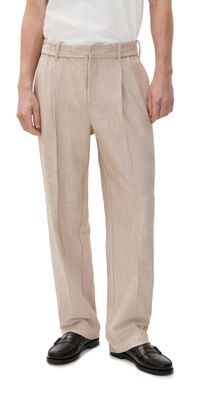 SIMKHAI Ducan Pleated Pants Natural Linen XL