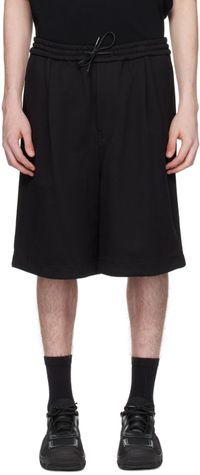 Juun.J Black Drawstring Shorts