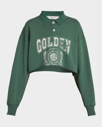 Journey Logo Crop Polo Sweatshirt
