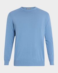 Men's Cotton Tipped Crewneck Sweater