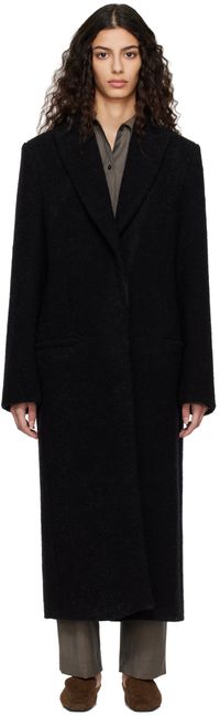TOTEME Black Peaked Lapel Coat