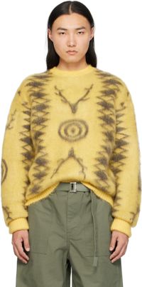 South2 West8 Yellow Mohair Sweater