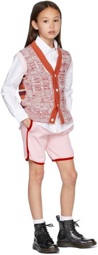 Ligne Noire Enfant | Cardigan multicolore en tricot câblé