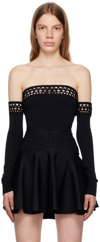 ALAÏA Black Vienne Bodysuit