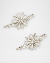 Annie Pearly Crystal Bobby Pins, Set of 2