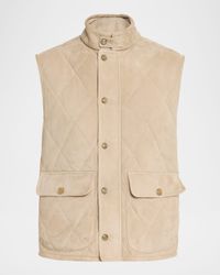 Men's Carleton Quilted Suede Full-Zip Vest